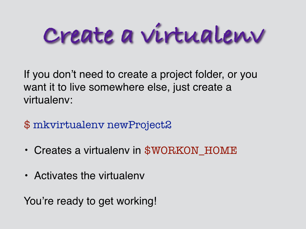 Create virtualenv
